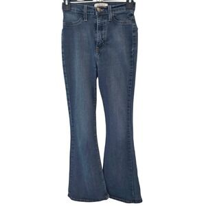 Bell Flared High Rise Vibrant MIU Tall  Jeans Dark Wash Size 1 W24 Retro Stretch